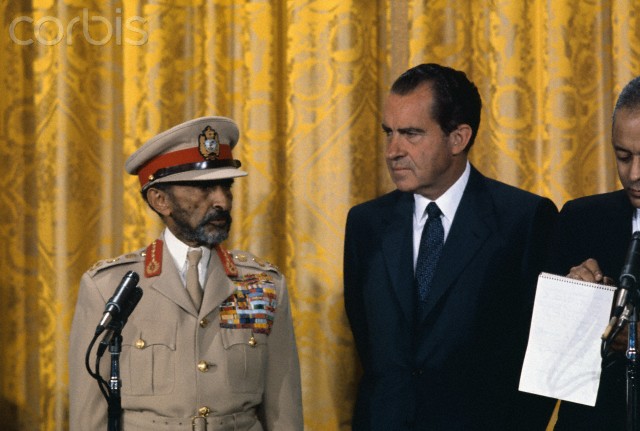 Richard Nixon with Haile Selassie